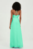 Criss Cross Straps Chiffon Bridesmaid Dress Spaghetti Straps Formal Evening Dresses Gowns