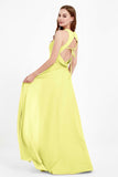 Jewel Neck Chiffon Bridesmaid Gowns Formal Evening Party Dresses A Line with Slit