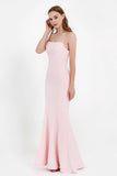 Mermaid Crepe Straight Across Formal Evening Dresses Long Prom Party Bridesmaid Dress Gowns