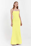 Mermaid Crepe Straight Across Formal Evening Dresses Long Prom Party Bridesmaid Dress Gowns