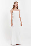 Mermaid Crepe Straight Across Formal Evening Dresses Long Prom Party Bridesmaid Dress Gowns