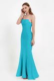 Mermaid Crepe Straight Across Formal Evening Dresses Long Prom Party Bridesmaid Dress Gowns
