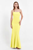 Mermaid Crepe Straight Across Formal Evening Dresses Long Prom Party Bridesmaid Dress Gowns