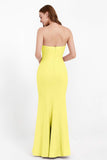 Mermaid Crepe Straight Across Formal Evening Dresses Long Prom Party Bridesmaid Dress Gowns