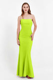Mermaid Crepe Straight Across Formal Evening Dresses Long Prom Party Bridesmaid Dress Gowns