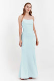 Mermaid Crepe Straight Across Formal Evening Dresses Long Prom Party Bridesmaid Dress Gowns