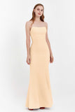 Mermaid Crepe Straight Across Formal Evening Dresses Long Prom Party Bridesmaid Dress Gowns