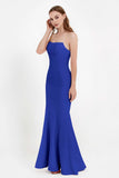 Mermaid Crepe Straight Across Formal Evening Dresses Long Prom Party Bridesmaid Dress Gowns