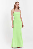Mermaid Crepe Straight Across Formal Evening Dresses Long Prom Party Bridesmaid Dress Gowns