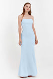 Mermaid Crepe Straight Across Formal Evening Dresses Long Prom Party Bridesmaid Dress Gowns