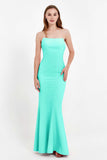Mermaid Crepe Straight Across Formal Evening Dresses Long Prom Party Bridesmaid Dress Gowns