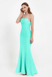Mermaid Crepe Straight Across Formal Evening Dresses Long Prom Party Bridesmaid Dress Gowns