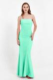 Mermaid Crepe Straight Across Formal Evening Dresses Long Prom Party Bridesmaid Dress Gowns