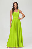 V Neck Chiffon Lace Bridesmaid Dress Formal Evening Dresses Gowns Ruffles Sleeveless