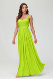 V Neck Chiffon Lace Bridesmaid Dress Formal Evening Dresses Gowns Ruffles Sleeveless