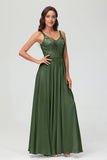V Neck Chiffon Lace Bridesmaid Dress Formal Evening Dresses Gowns Ruffles Sleeveless