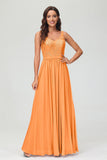 V Neck Chiffon Lace Bridesmaid Dress Formal Evening Dresses Gowns Ruffles Sleeveless