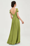 Empire Off the Shoulder Chiffon Women's Wedding Party Dress Bridesmaid Evening Dresses Gowns