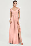 Empire Off the Shoulder Chiffon Women's Wedding Party Dress Bridesmaid Evening Dresses Gowns