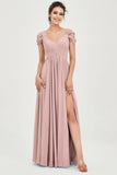 Empire Off the Shoulder Chiffon Women's Wedding Party Dress Bridesmaid Evening Dresses Gowns