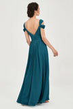 Empire Off the Shoulder Chiffon Women's Wedding Party Dress Bridesmaid Evening Dresses Gowns