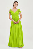 Empire Off the Shoulder Chiffon Women's Wedding Party Dress Bridesmaid Evening Dresses Gowns