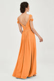 Empire Off the Shoulder Chiffon Women's Wedding Party Dress Bridesmaid Evening Dresses Gowns