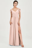 Empire Off the Shoulder Chiffon Women's Wedding Party Dress Bridesmaid Evening Dresses Gowns