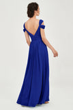 Empire Off the Shoulder Chiffon Women's Wedding Party Dress Bridesmaid Evening Dresses Gowns