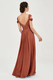 Empire Off the Shoulder Chiffon Women's Wedding Party Dress Bridesmaid Evening Dresses Gowns
