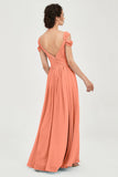 Empire Off the Shoulder Chiffon Women's Wedding Party Dress Bridesmaid Evening Dresses Gowns