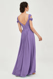 Empire Off the Shoulder Chiffon Women's Wedding Party Dress Bridesmaid Evening Dresses Gowns