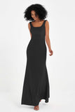 Scoop Sleeveless Velvet Long Formal Evening Dresses Sheath Bridesmaid Prom Party Gowns
