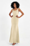 Scoop Sleeveless Velvet Long Formal Evening Dresses Sheath Bridesmaid Prom Party Gowns