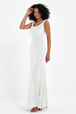 Scoop Sleeveless Velvet Long Formal Evening Dresses Sheath Bridesmaid Prom Party Gowns