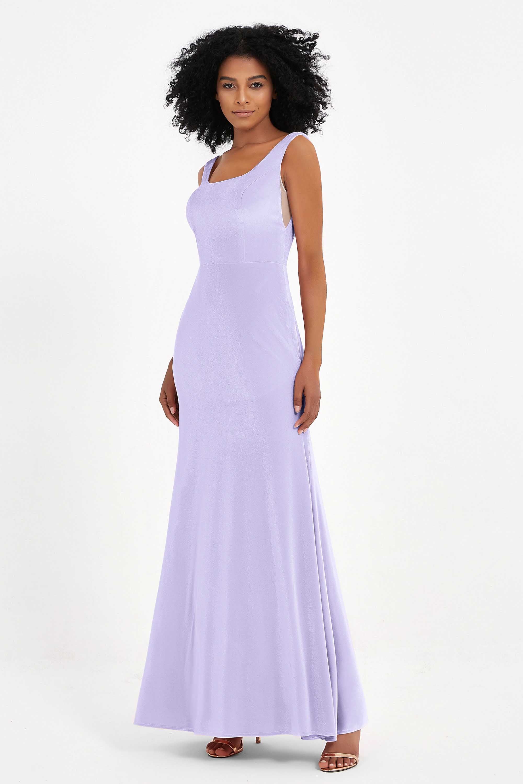 Scoop Sleeveless Velvet Long Formal Evening Dresses Sheath Bridesmaid Prom Party Gowns