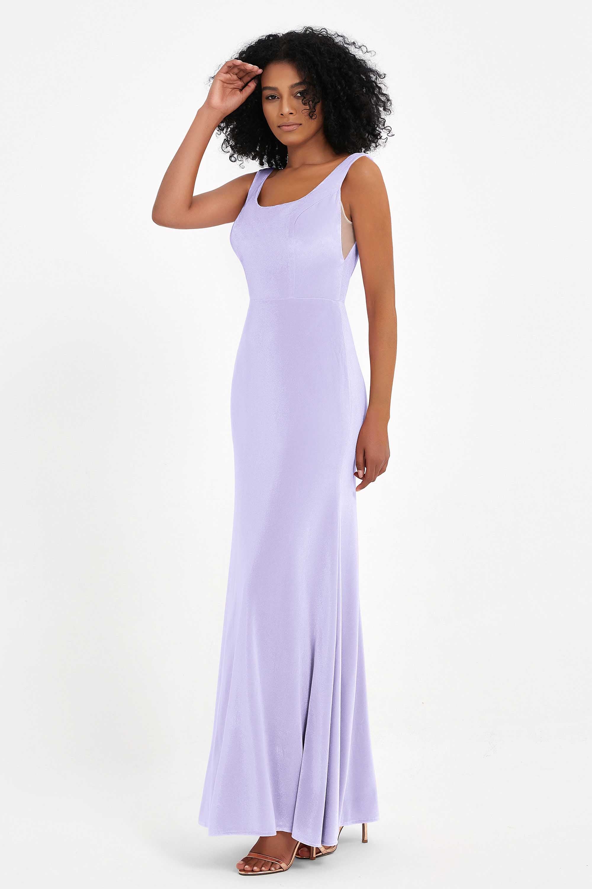 Scoop Sleeveless Velvet Long Formal Evening Dresses Sheath Bridesmaid Prom Party Gowns