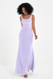 Scoop Sleeveless Velvet Long Formal Evening Dresses Sheath Bridesmaid Prom Party Gowns
