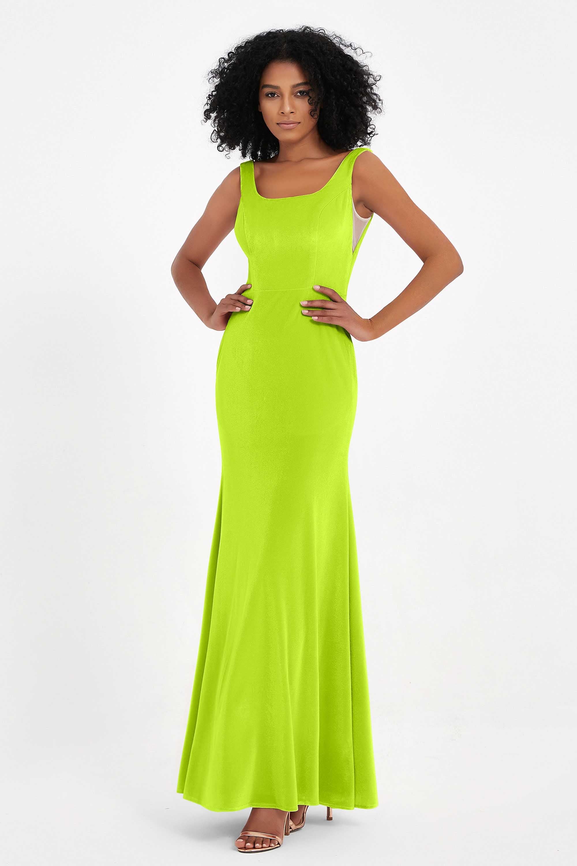 Scoop Sleeveless Velvet Long Formal Evening Dresses Sheath Bridesmaid Prom Party Gowns