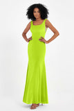 Scoop Sleeveless Velvet Long Formal Evening Dresses Sheath Bridesmaid Prom Party Gowns