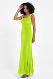 Scoop Sleeveless Velvet Long Formal Evening Dresses Sheath Bridesmaid Prom Party Gowns