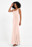 Scoop Sleeveless Velvet Long Formal Evening Dresses Sheath Bridesmaid Prom Party Gowns