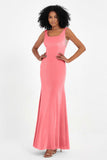 Scoop Sleeveless Velvet Long Formal Evening Dresses Sheath Bridesmaid Prom Party Gowns