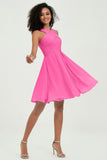 Empire Chiffon Knee Length Junior Bridesmaid Dress Wedding Prom Guest Dresses Gowns
