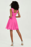 Empire Chiffon Knee Length Junior Bridesmaid Dress Wedding Prom Guest Dresses Gowns