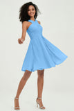 Empire Chiffon Knee Length Junior Bridesmaid Dress Wedding Prom Guest Dresses Gowns