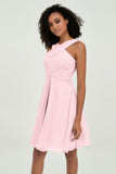 Empire Chiffon Knee Length Junior Bridesmaid Dress Wedding Prom Guest Dresses Gowns
