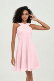 Empire Chiffon Knee Length Junior Bridesmaid Dress Wedding Prom Guest Dresses Gowns