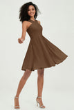 Empire Chiffon Knee Length Junior Bridesmaid Dress Wedding Prom Guest Dresses Gowns