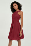 Empire Chiffon Knee Length Junior Bridesmaid Dress Wedding Prom Guest Dresses Gowns